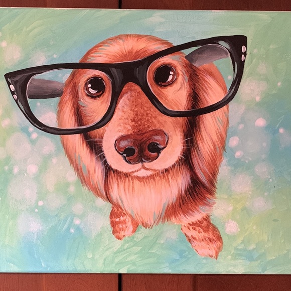 Sale!! Original painting⚡️host pick!!⚡️Cocker Spaniel painting handmade - Picture 7 of 7